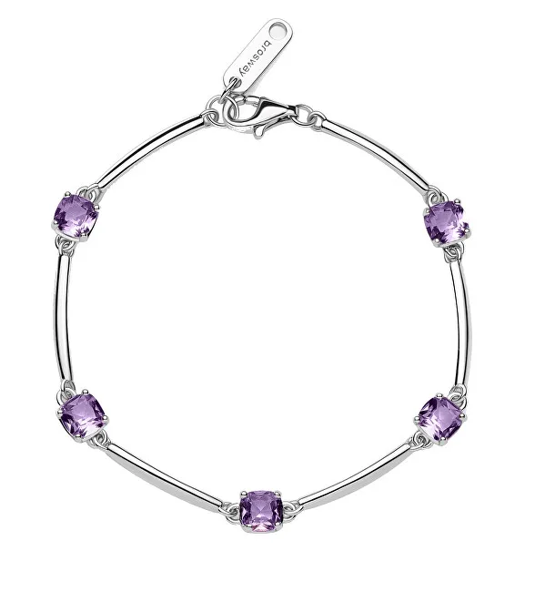 Brosway Bracciale in argento con zirconi cubici viola Fancy Magic FMP05 donna