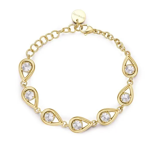 Brosway Bracciale placcato oro con zirconi cubici Ribbon BBN38 donna