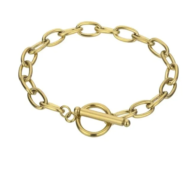 Marc Malone Bracciale a catena placcato oro Bracciale Raegan Gold MCB23064G donna