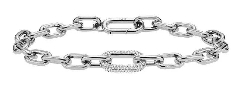 Daniel Wellington Bracciale di lusso in acciaio con cristalli Crystal Link DW00400608 - Lunghezza: 16.5 cm donna