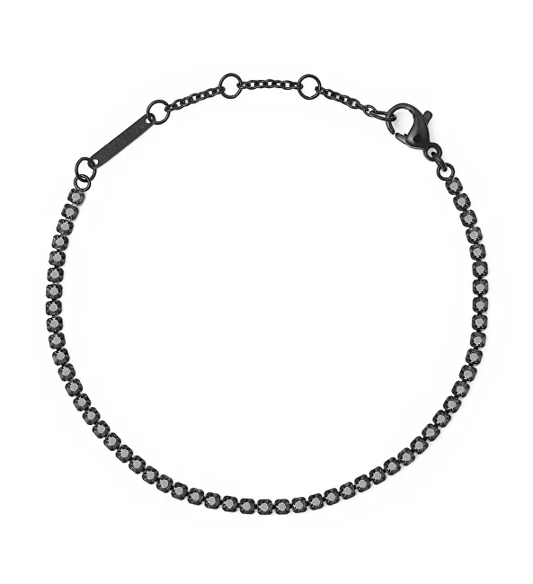 Daniel Wellington Bracciale con cristalli neri scintillanti Classic Tennis DW00400810 donna