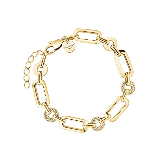 Rosefield Bellissimo bracciale multiottagono in zirconi placcato oro JBOSG-J900 donna
