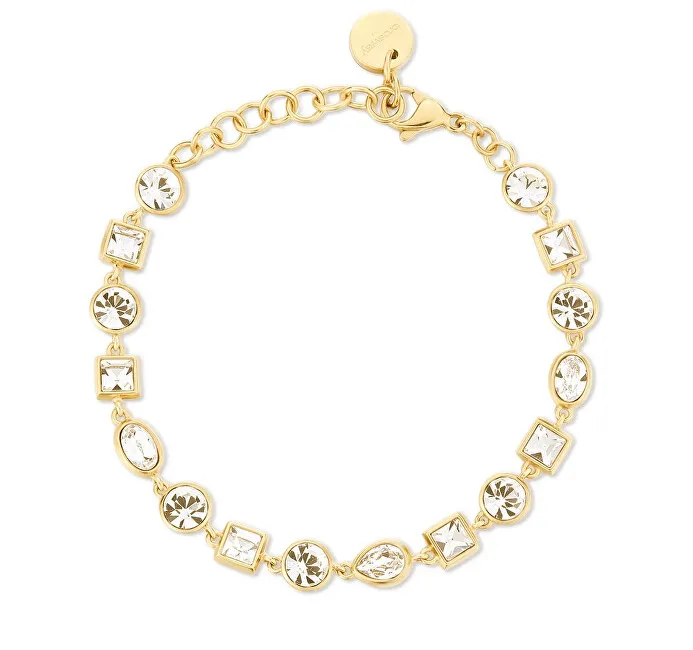 Brosway Bracciale di lusso placcato oro con cristallo trasparente Symphonia BYM169 donna