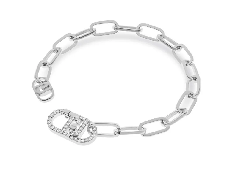 Liu Jo Bracciale distintivo in acciaio con cristalli Fashion LJ2618 donna