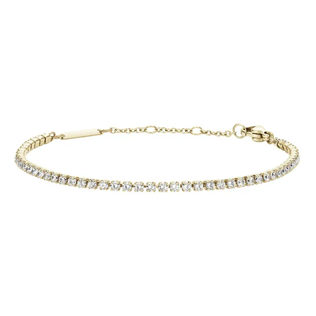 Daniel Wellington Bracciale scintillante placcato oro con cristalli Classic Tennis DW00400388 donna