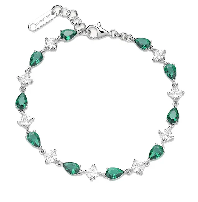 Brosway Bracciale abbagliante in argento sterling con zirconi verdi Fancy Life FLG111 donna