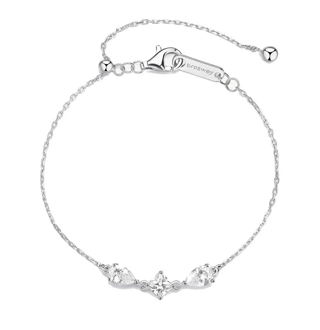 Brosway Bracciale in argento con zirconi cubici Infinite White Fancy FIW116 donna
