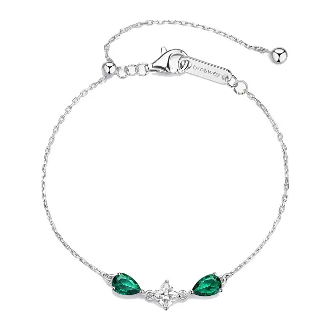 Brosway Bracciale in argento con zirconi cubici fantasia Life Green FLG112 donna