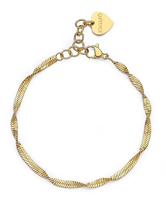 S'Agapõ Elegante bracciale placcato oro Hádek Chunky SHK52 donna