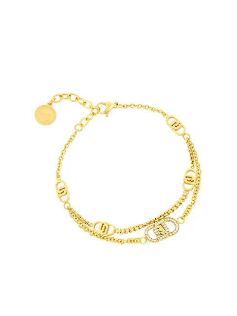 Liu Jo Bracciale doppio placcato oro con cristalli LJ2908 donna