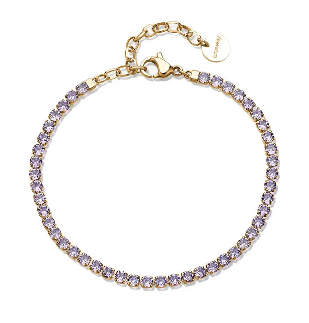 Brosway Bracciale tennis placcato oro con zirconi viola Desideri BEI104 donna