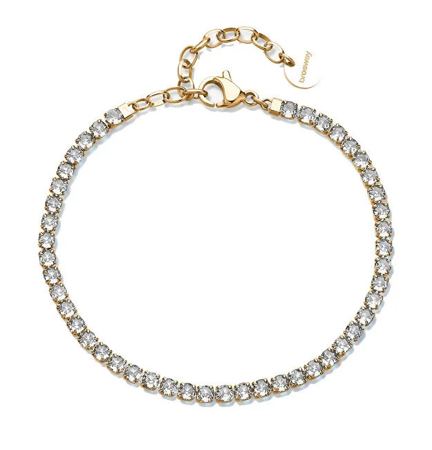 Brosway Bracciale tennis placcato oro con zirconi trasparenti Desideri BEI100 donna