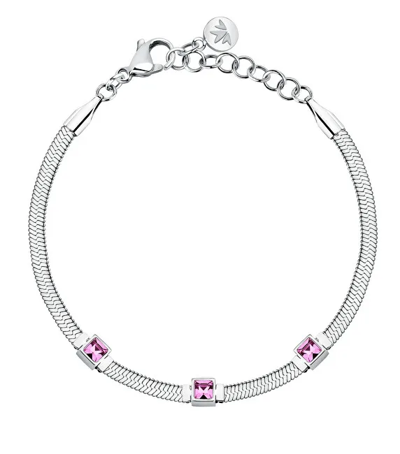 Morellato Bracciale in acciaio con cristalli fucsia Hadek Gioia SAVY33 donna