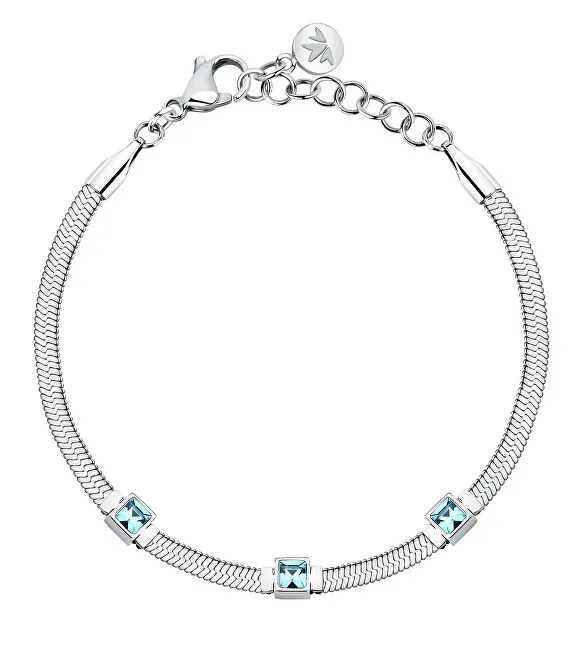 Morellato Bracciale in acciaio con cristilla azurri Hadek Gioia SAVY34 donna