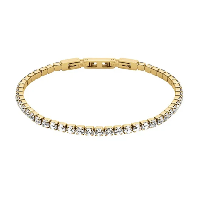 Rosefield Bracciale placcato oro abbinato con cristalli Tennis JBTWG-J1035 donna