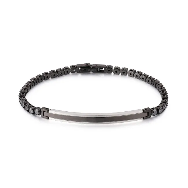 Troli Bracciale bicolore in acciaio nero VEDB109BS unisex