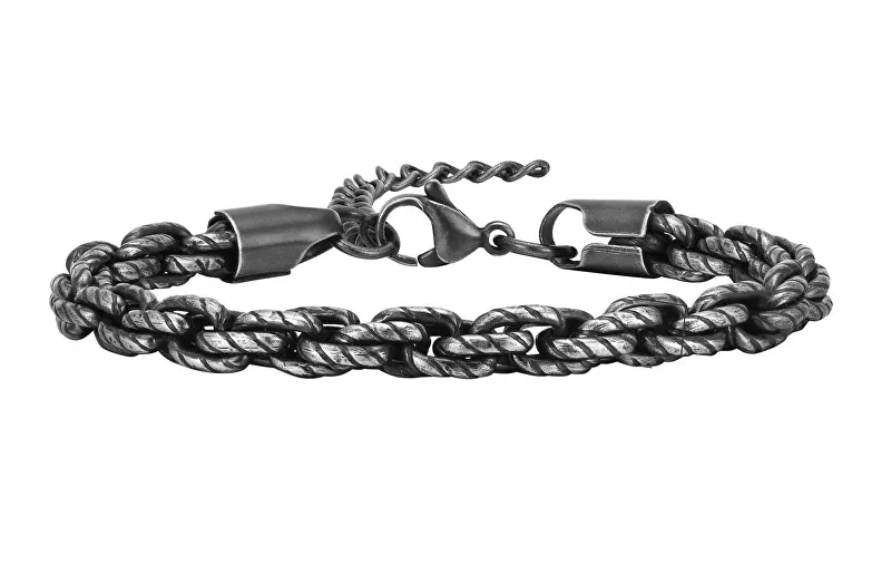 Troli Bracciale elegante con placcatura nera da uomo