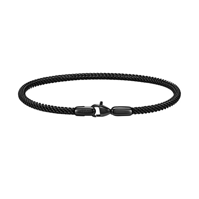 Daniel Wellington Bracciale in acciaio nero moda maglia Perfect Pair DW0040069 - Lunghezza: 17.5 cm uomo