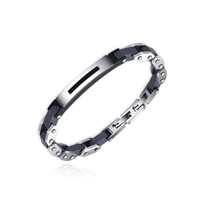 Diversi bracciale alla moda in acciaio con ematite per uomo B1000767 uomo