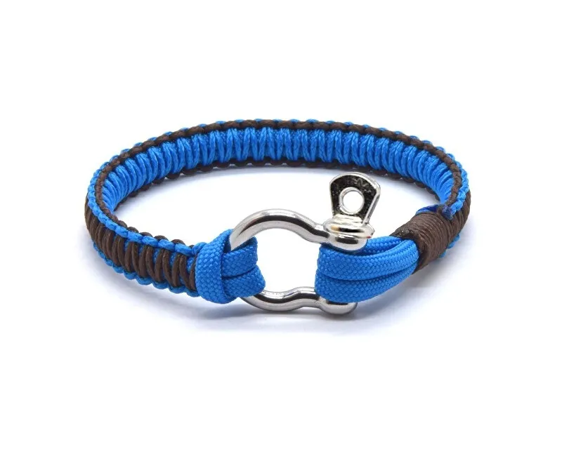 Cordell Bracciale Omega Slim in paracord blu uomo