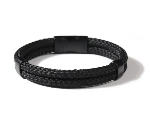 Troli Elegante bracciale nero VSB005 BB-PET uomo