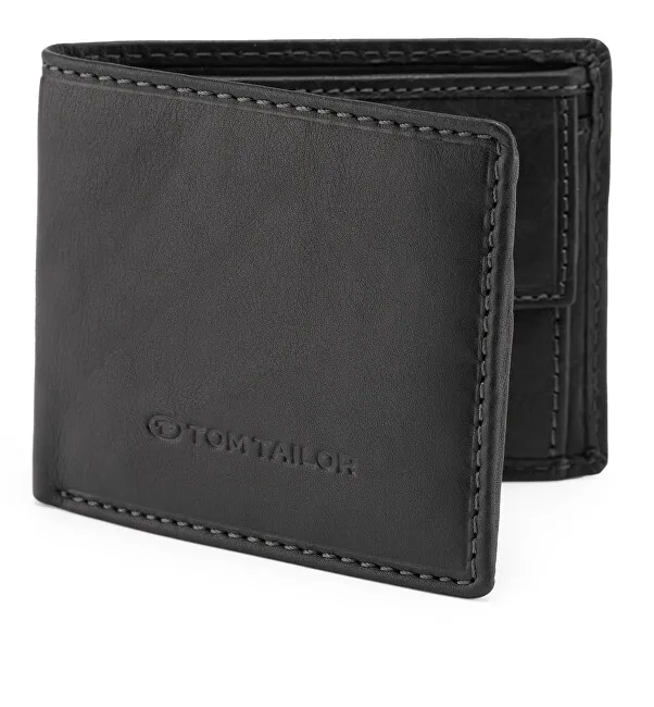 Tom Tailor Portafoglio uomo in pelle 14200 60 Nero