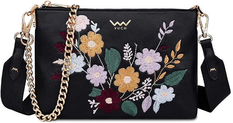 Vuch Borsa a tracolla da donna Lylann Flowers Nero da donna