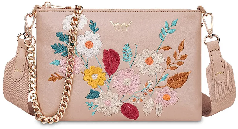 Vuch Borsa a tracolla da donna Lylann Flowers Beige da donna