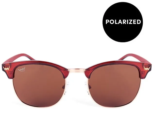 Vuch Occhiali da sole polarizzati Brigida Metal Brown unisex