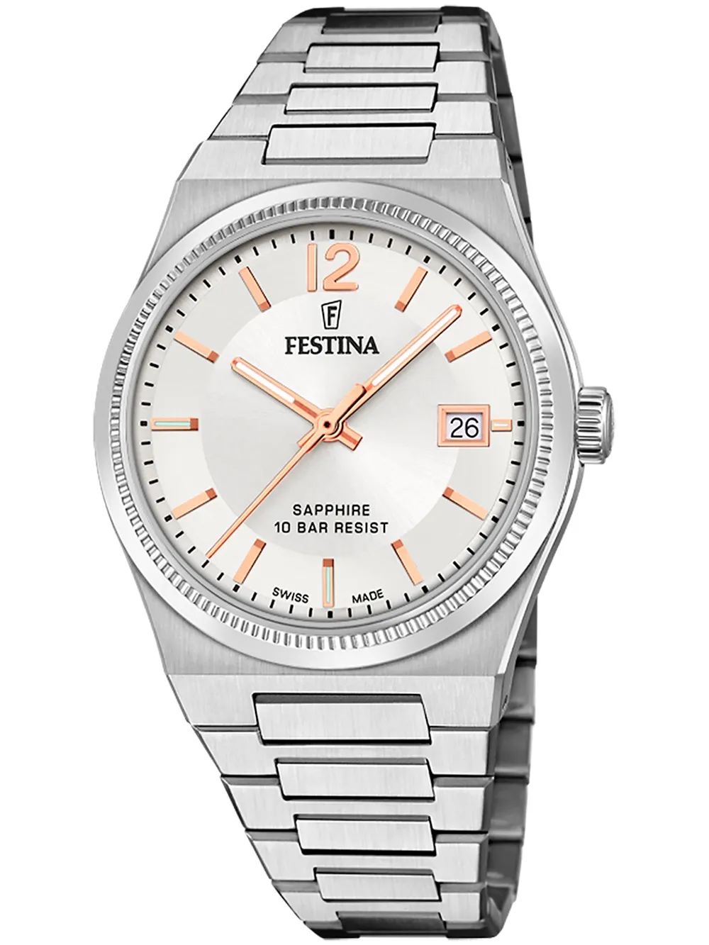 orologio donna Festina F20035/2 Ladies Watch Swiss Made Rivé 35mm 10ATM