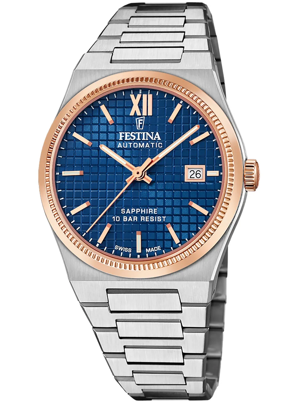 orologio uomo Festina F20030/2 Mens Watch Swiss Made Rivé Automatic 40mm 10ATM