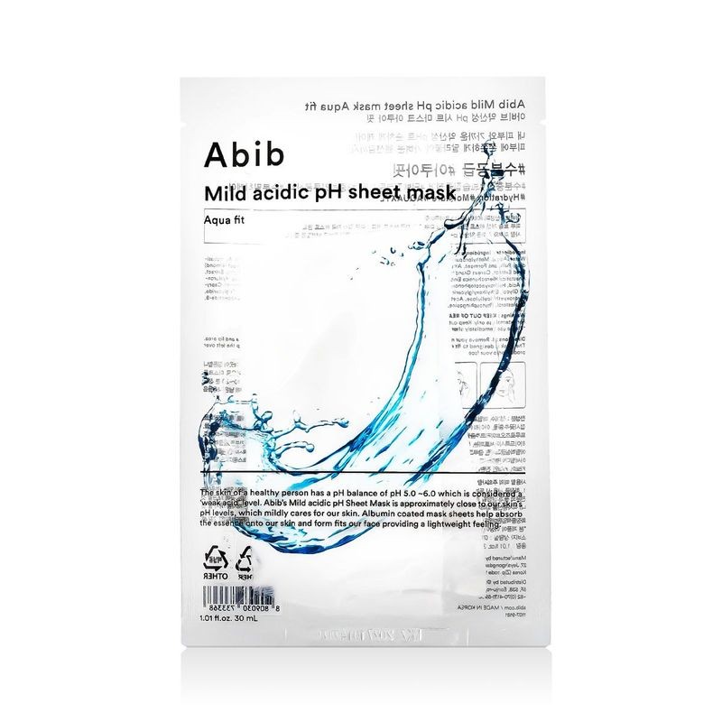 Abib Mild Acidic Ph Sheet Mask 30ml Maschera idratante donna