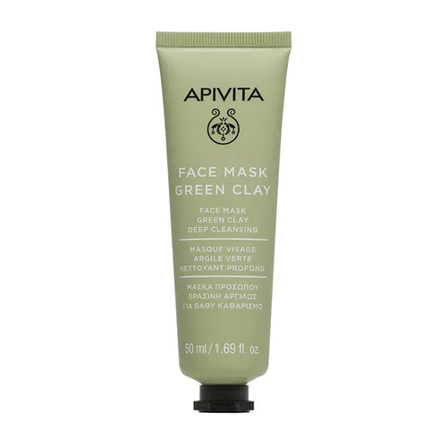 Apivita Deep cleansing FACIAL MASK with green clay 50ml donna