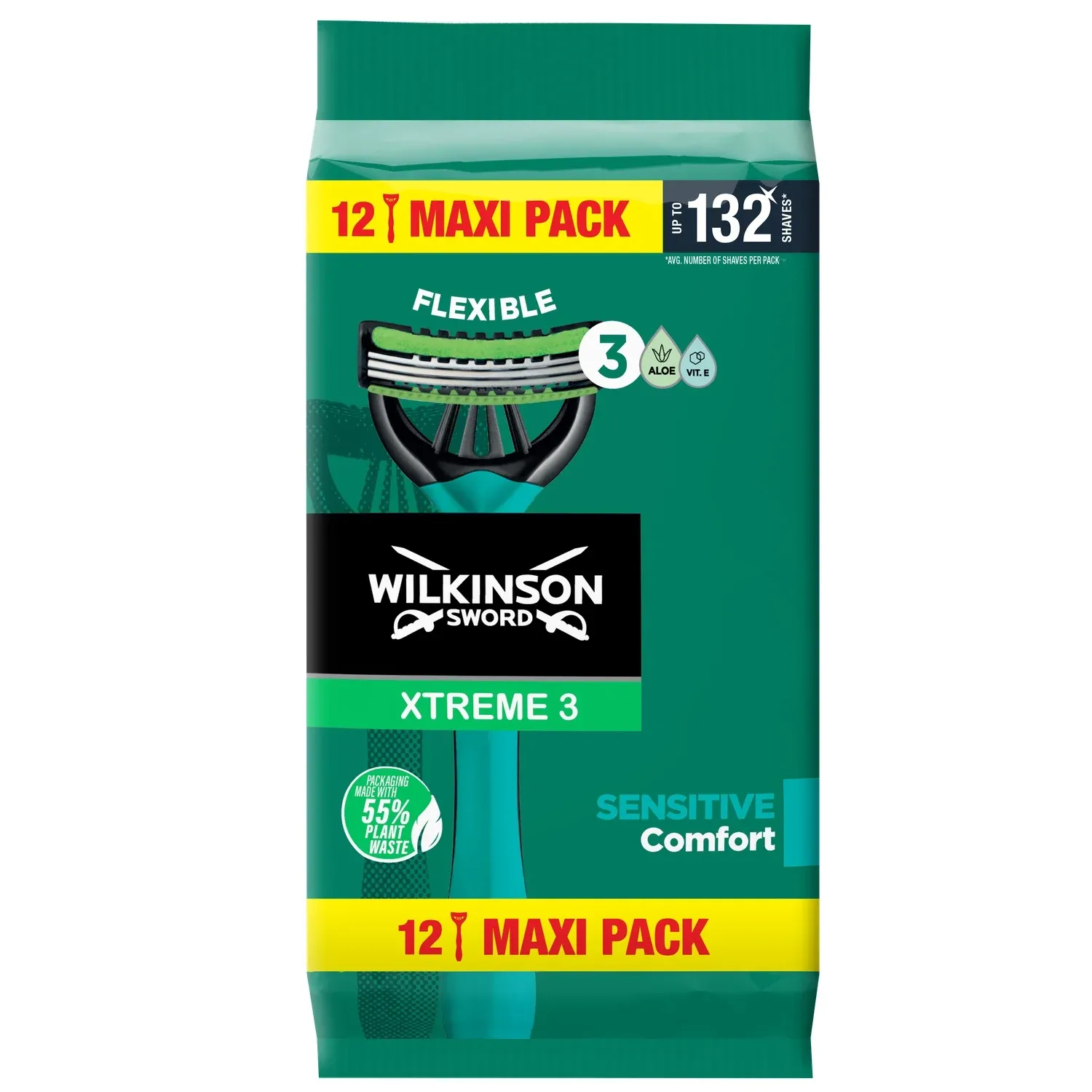 Wilkinson Sword Xtreme3 ​​​​Pure Sensitive (12 pcs) - Disposable razor for men uomo