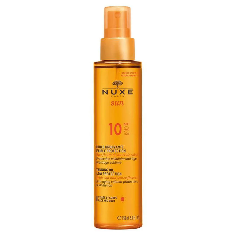 Nuxe Olio abbronzante viso e corpo SPF 10 Olio abbronzante bronzeo per viso e corpo 150ml Unisex