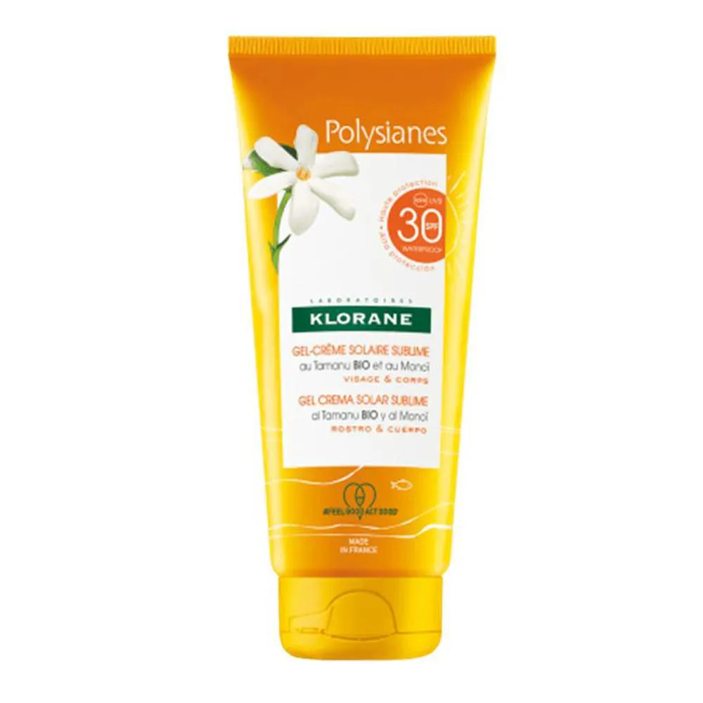 Klorane POLYSIANES MONO Y TAMANU BIO gel crema solar sublime SPF30 200 ml Unisex