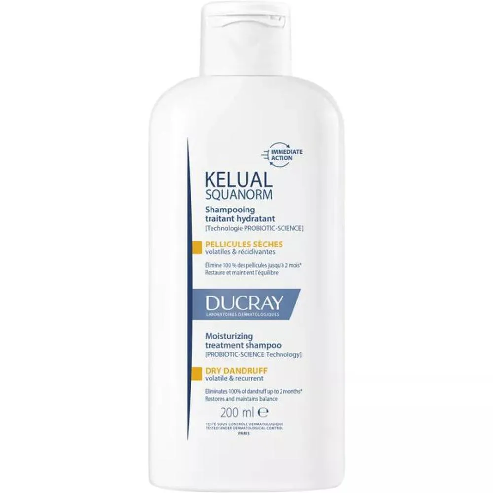 Ducray Kelual Squanorm Moisturizing Treatment Shampoo - Moisturizing shampoo against dry dandruff donna 200ml