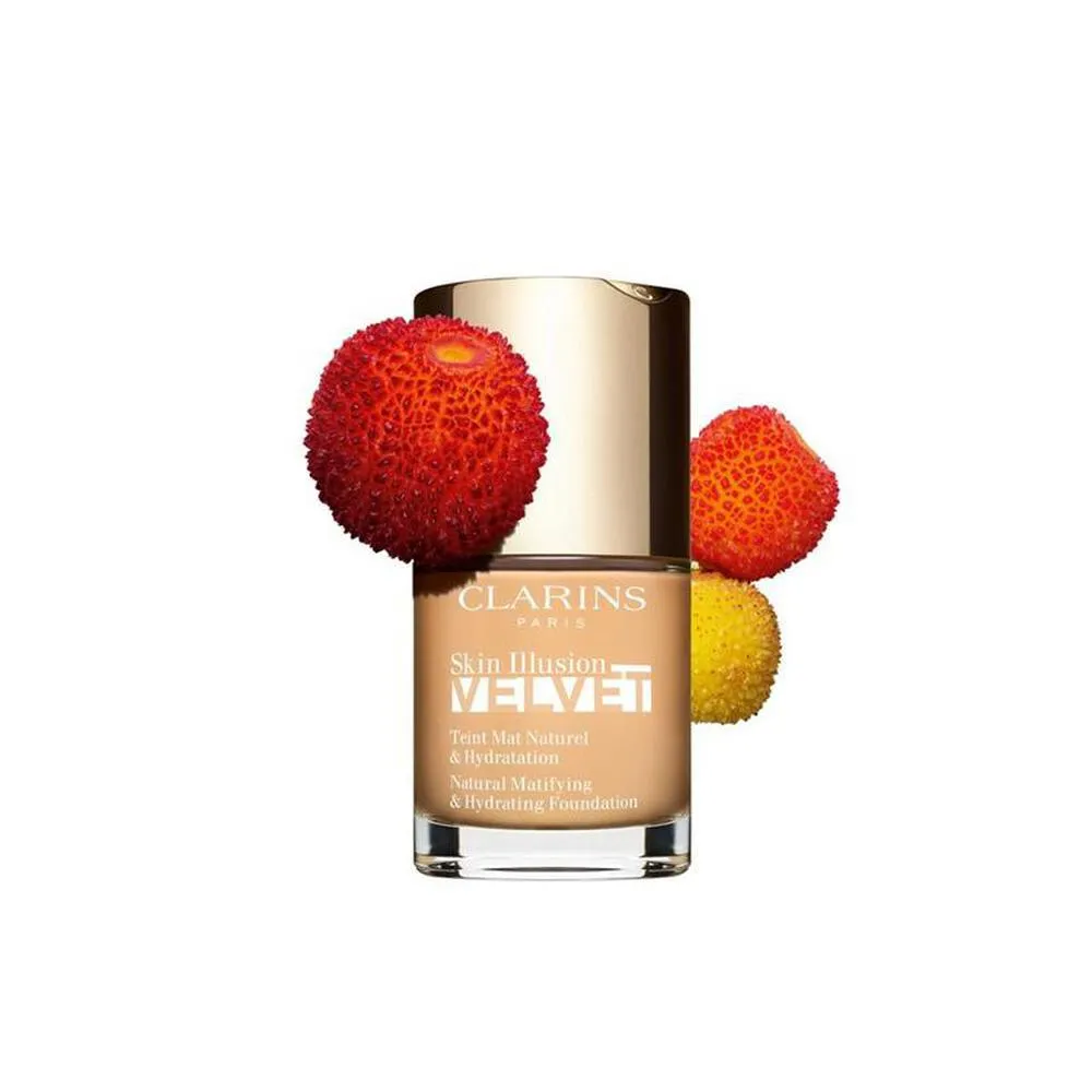 Clarins Skin Illusion Velvet Fondotinta opacizzante e idratante naturale Trucco opacizzante 30ml 111N Donna