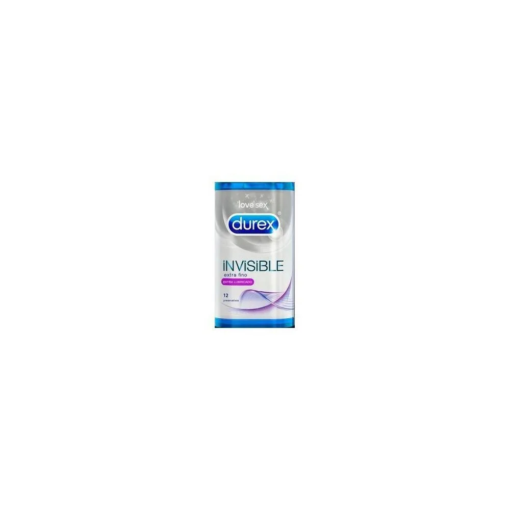 Durex INVISIBLE extra lubricated condoms 12 unit uomo