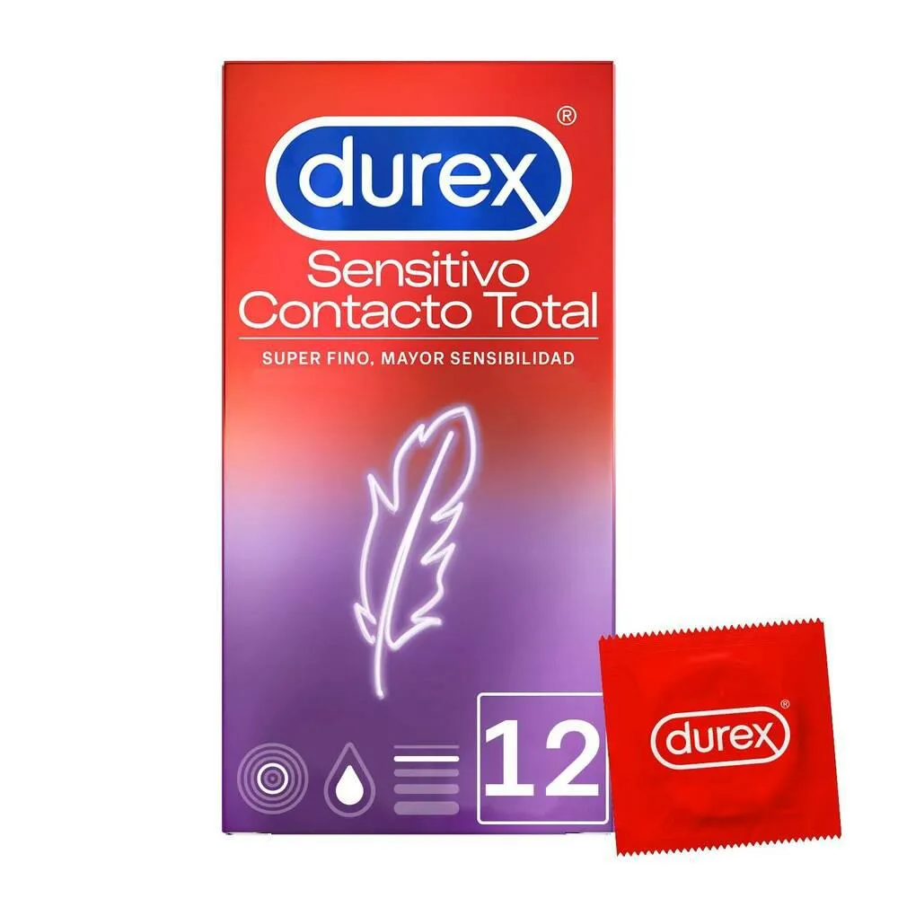 Durex SENSITIVE TOTAL CONTACT super fine condoms 12 unit uomo