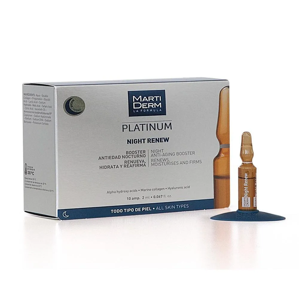 Martiderm PLATINUM NIGHT RENEW ampoules 10 x 2 ml Unisex