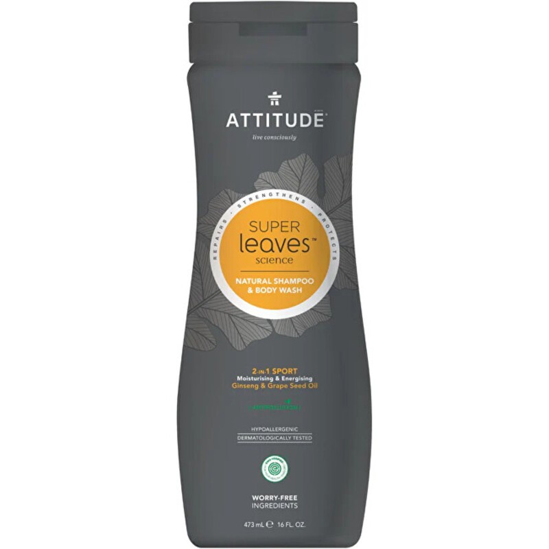 Attitude Super Leaves Shampoo & Body Wash - Shampoo e bagnoschiuma da uomo P?rodn 2in1 473ml uomo