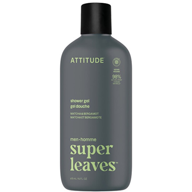 Attitude Super Leaves Matcha & Bergamot Shower Gel - Gel doccia uomo 415ml uomo