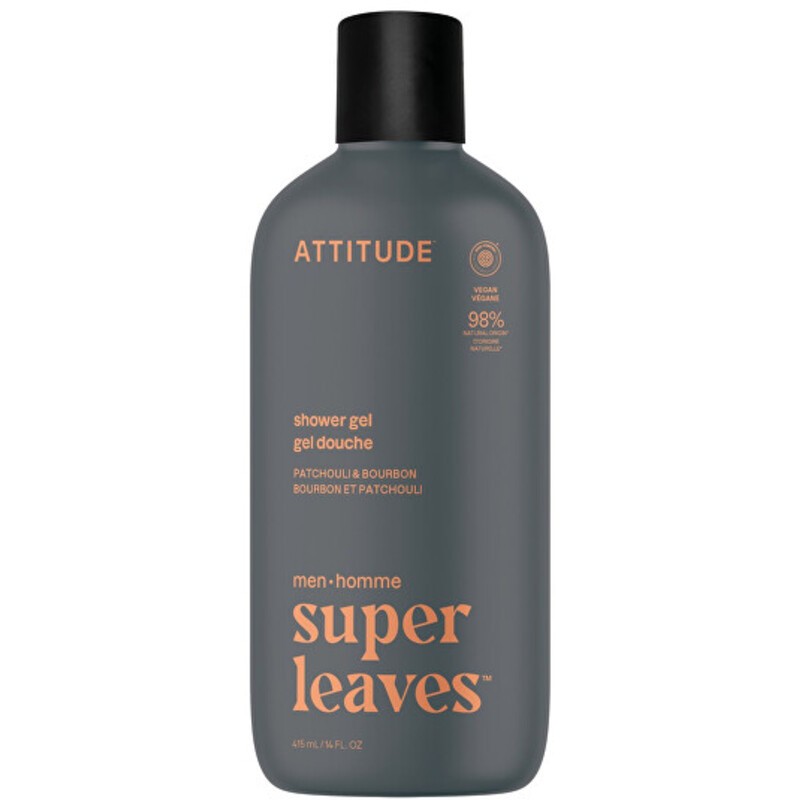 Attitude Super Leaves Patchouli & Bourbon Shower Gel - Gel doccia uomo 415ml uomo