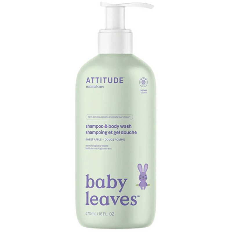 Shampoo Attitude Baby Leaves (Mela) - Sapone e shampoo per bambini 473 ml unisex