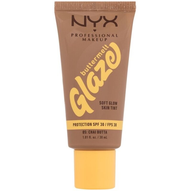 Nyx Buttermelt Glaze Soft Glow Skin Tint SPF30 - Trucco illuminante con protezione UV 30ml donna 09 Nocciola
