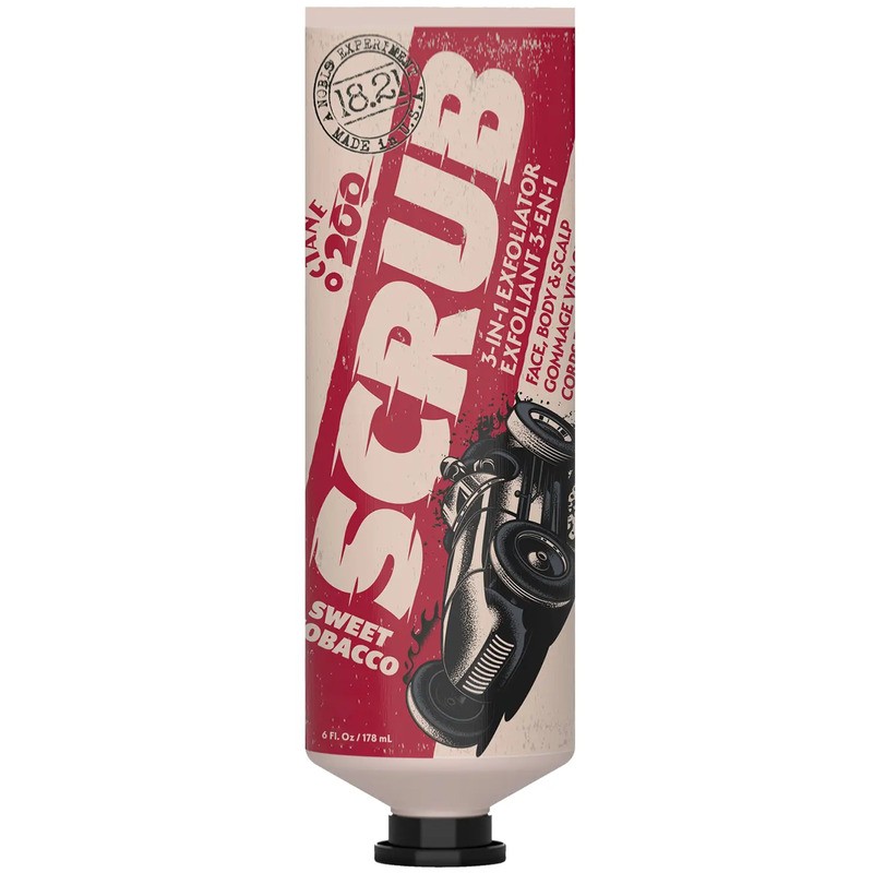 18.21 Man Made Octane 200 Scrub Sweet Tobacco - Scrub esfoliante per viso, corpo e cuoio capelluto 178ml unisex