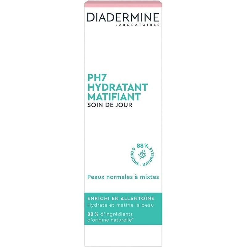 Diadermine pH7 Crema Giorno Idratante Opacizzante Tubetto - Crema viso da giorno per pelli grasse e disidratate? 50 ml donna