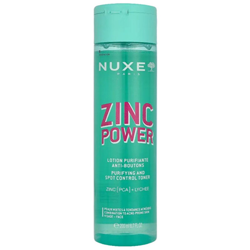 Nuxe Zinc Power Tonico Purificante e Controllo delle Macchie - Tonico contro le imperfezioni della pelle 200ml donna