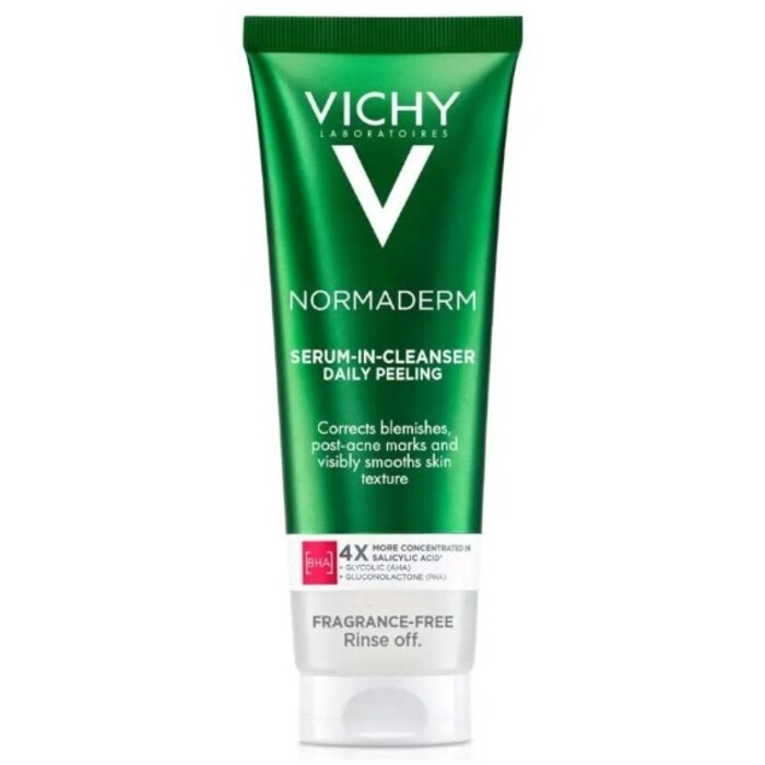 Vichy Normaderm Serum-In-Cleanser Daily Peeling - siero detergente per peeling quotidiano della pelle 125ml donna